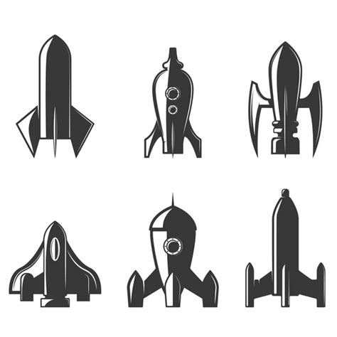 Set of the rocket labels Stock Vector Image by ©art-l@i.ua #101334956