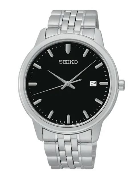 SEIKO SUR093 PRIME Stainless Steel Bracelet Black Dial Men S Quartz