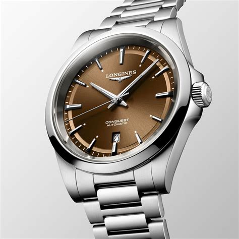 Longines Conquest Watch Brown Dial 41mm