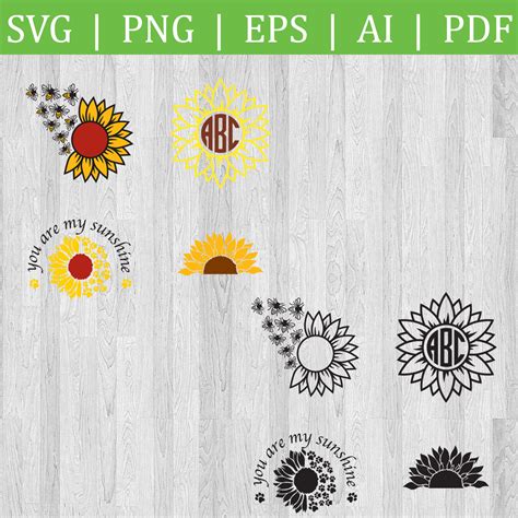 Sunflower Bundle – RG Embroidery Designs