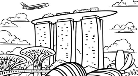 Singapore Coloring Pages