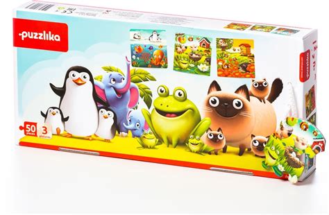 Puzzel Puzzlika 3 in 1 Dieren: 3/4/5 stukjes (P12985) | Animali, Puzzle ...