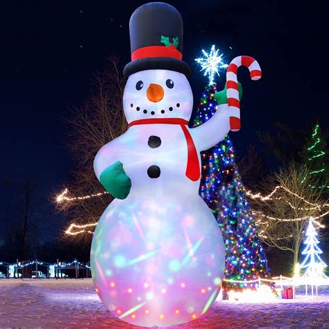 Amazon Turnmeon Ft Giant Christmas Inflatable Snowman Holds