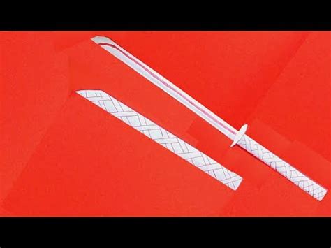 How to make a katana out of paper. Easy paper katana origami