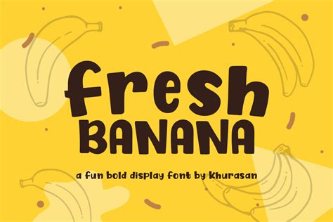 Fresh Banana Font By Khurasan · Creative Fabrica