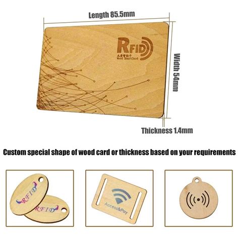 Nfc Colorful Bamboo Cards Rfid Ntag213 Wood Cards Manufacturer