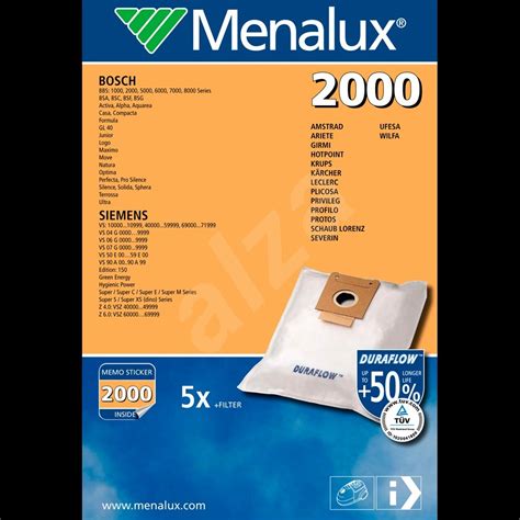 MENALUX 2000 - Vacuum Cleaner Bags | Alzashop.com