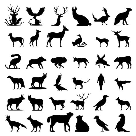 Premium Vector | Vector animals silhouette collection