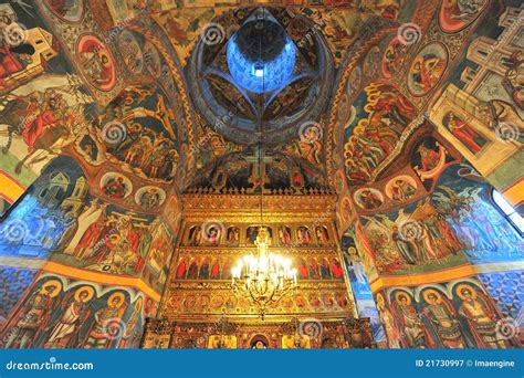 Moldovita Monastery - Interior Saints Paintings Royalty Free Stock ...