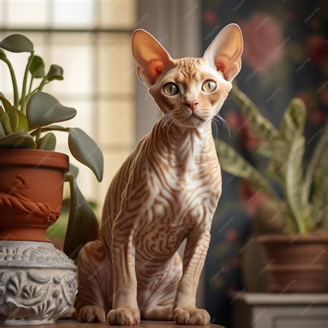 Devon rex gatito gato | Vector Premium