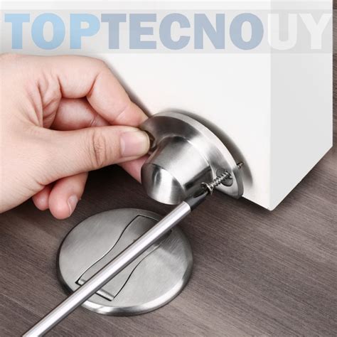 Tope Tranca Para Puerta Imantado Metalico Acero Inoxidable Magnetico