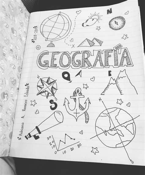 Capa Portada De Geografia Em 2021 Decoracao De Caderno Capa De Images