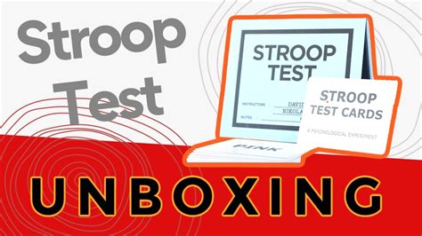 Unboxing Stroop Test By David Jonathan And Nikolas Mavresis Youtube