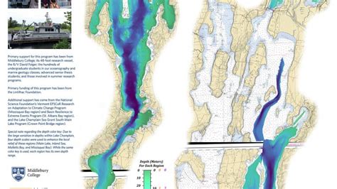 Lake Champlain South Section New York Vermont Waterproof Map Hot