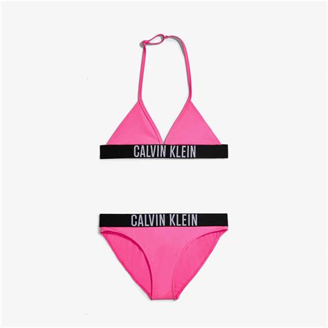 Calvin Klein Triangle Ocuk Pembe Bikini Seti Ocuk Mayo Mayo Ort