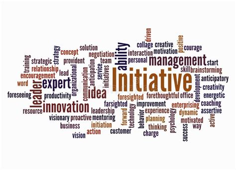 Word Cloud With Initiative Concept Create With Text Only Stock