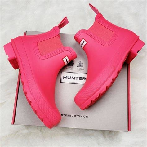 Hunter Original Chelsea Rain Boot Pink Sock Shoes Cute Shoes Me Too