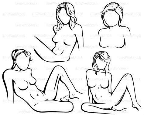 Naked Woman Svg Nude Clipart Sexy Svg Woman Silhouette Naked Etsy