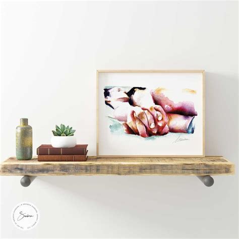 Watercolor Water Queer Artwork Nude Male Figure Etsy