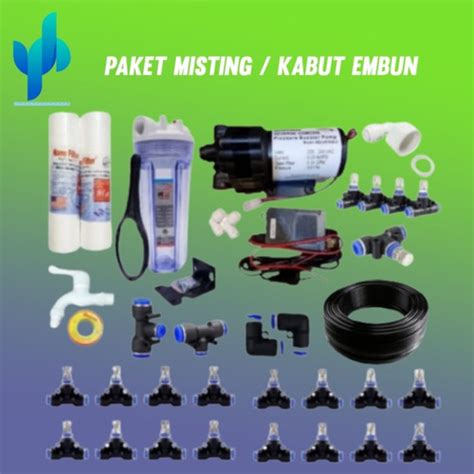 Jual Paket Misting Kabut Embun Mist Nozzle 20 Titik Mesin Hidroponik