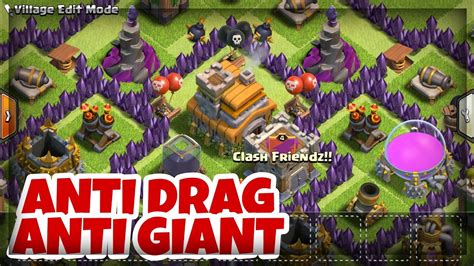 Best Th7 War Base Anti Drag Anti Hog Layout W Link Clash Of Clans 2024 Youtube