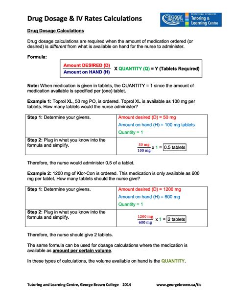 Drug Dosage And Iv Calculations Nupd Studocu