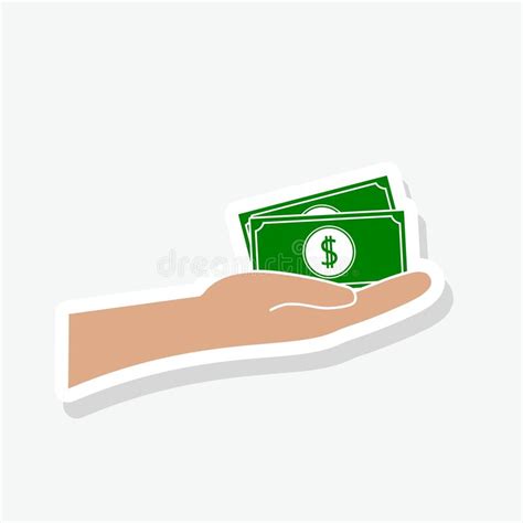 Money In Hand Hand Giving Money Icon Or Logo Stock Vector