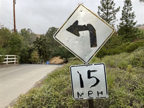 1976 CA State Parks Installs Curve Warning and Speed Limit Signs - BIKE ...