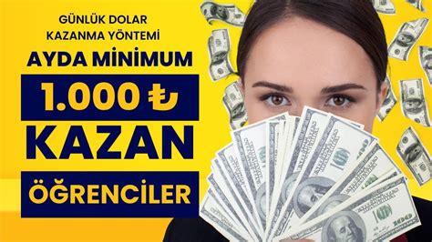 İnternetten Para Kazan Ayda 1 000 ÖĞRENCİLER İÇİN EK GELİR DOLAR