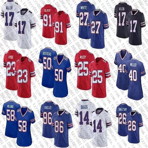 Josh Allen Stefon Diggs Von Miller Jersey De Fútbol Personalizado