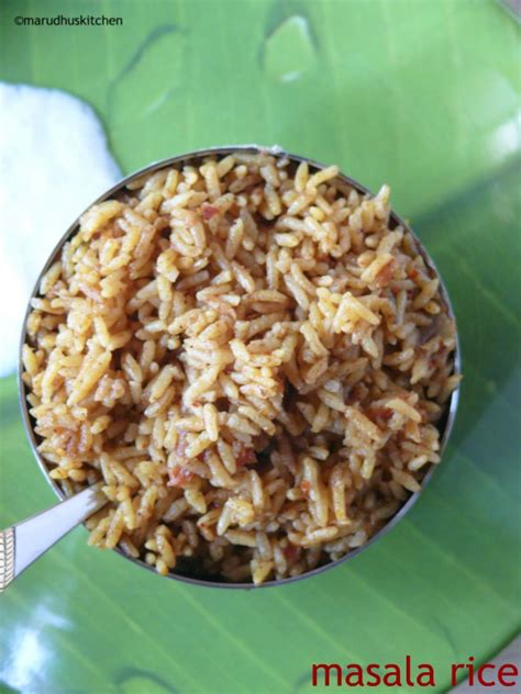 South Indian Masala Rice Recipe Masala Bhatbhaat Marudhuskitchen