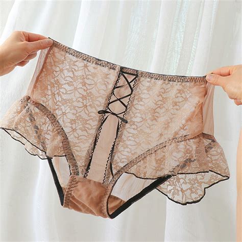 Pack Lot Womens Ruffled French Lace Panties Full Brief Sexy Underwear Lingerie Ebay