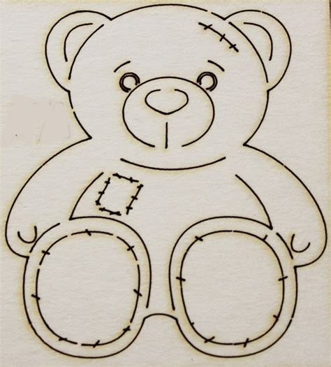 Шаблон медведь для вырезания из бумаги