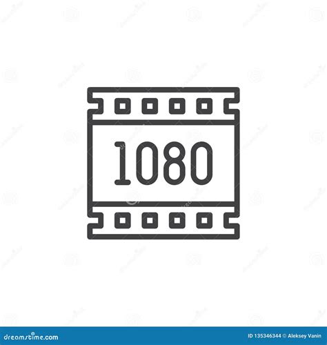 1080 Pixels Resolution Outline Icon Stock Vector - Illustration of ... 