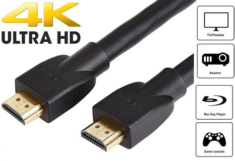 3 Meter Black Premium Ultrahd Hdmi Cable High Speed 4k 2160p 3d Lead