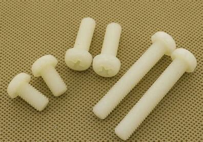 25 Pcs Nylon Philips Round Head Screw M6 X 8mm 50mm White