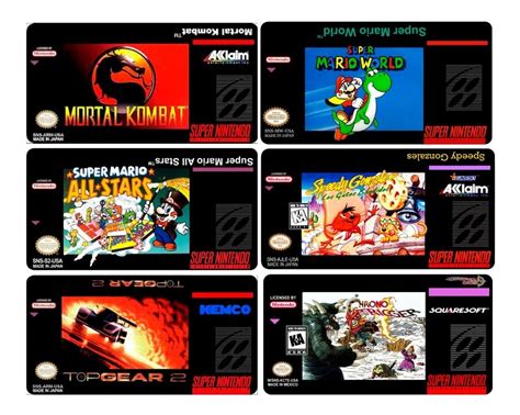 Labels Etiquetas Para Cartuchos Super Nintendo Snes