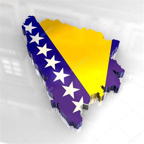 3d flag map of Bosnia — Stock Photo © fambros #3436563