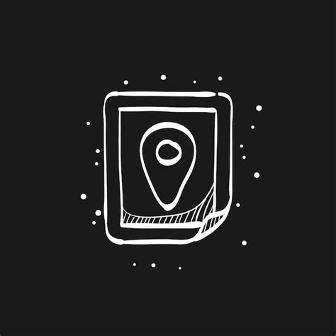 Premium Vector Pin Location Map Doodle Sketch Illustration