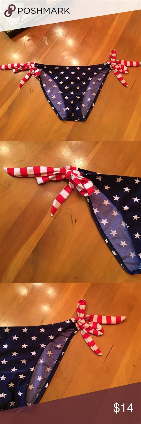 America Flag Bikini Bottoms Size Small TTS Flag Bikini Bikinis America Flag