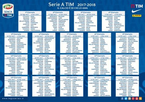 Calendario Serie A 2017 2018 Date Orari Anticipi E Posticipi