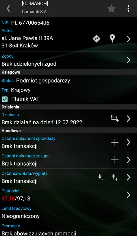 Zmiany Funkcjonalne Wprowadzone W Comarch Mobile W Wersji Baza