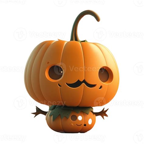 Cute Happy Pumpkin Character AI Generated 22948169 PNG