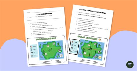 Features Of Maps Worksheet Teach Starter Worksheets Library