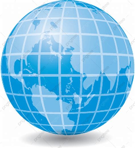 Globe Earth Sphere Vector PNG Images Blue Earth Globe Icon Isolated On