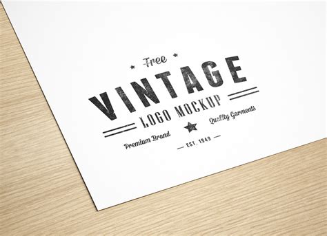 Free Natural Paper Printed Logo Mockup PSD - Good Mockups