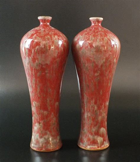 A Pair Of Chinese Sang De Boeuf Glaze Vases Th Lot Vase