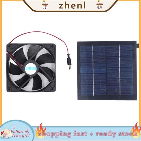 Zhenl Solar Panel Fan Kit 20w Ip65 Waterproof Chicken Coops Window Exhaust New Shopee Singapore