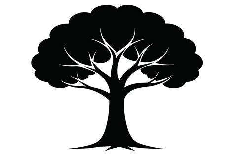 Black Tree Vector isolated on white background 41450586 Vector Art at ...