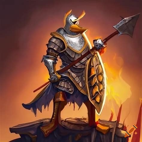 Image Of A Duck Knight Warrior In Armor On Craiyon